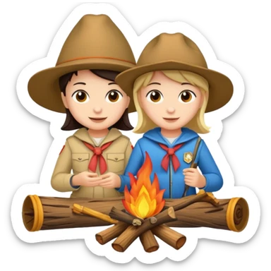 Cserkészet,cserkész liliom, tabortuz sticker