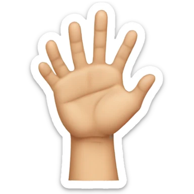Hands close and Little finger up sticker