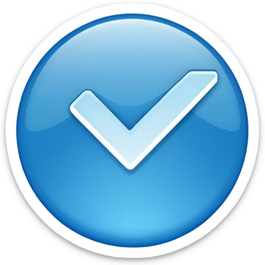 Create a instagram verified blue tick round shape sticker