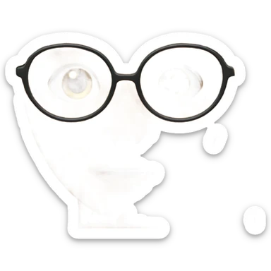 A brunette judging a a dirty blond in glasses sticker