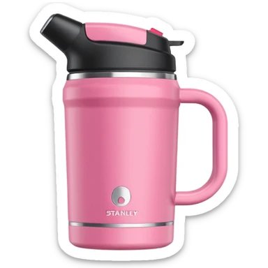  stanley quencher 2.0 con agarrado minimalista rosado sticker