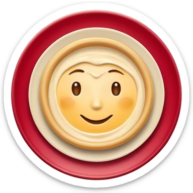hummus plate, hyper-polished, vibrant, soft gradients, shiny, apple emoji style sticker