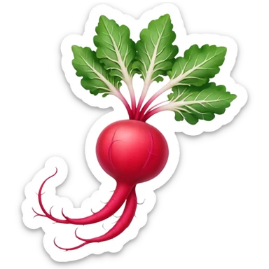 spicy radish with steam or heat lines sticker
