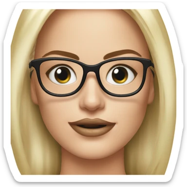 Margot robbie with glasses  sticker