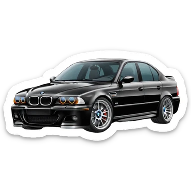 BMW M5 E39 Color Black sticker