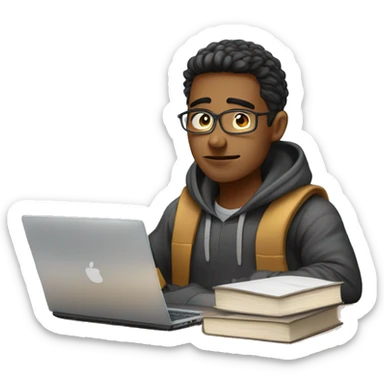 University student, Study hard, lots of assignment deadline, tired, study at Night, using computer  sticker