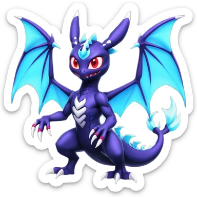 Venom-Pikachu-Toothless-Yveltal-Lunala-Fakémon-hybrid-creature (full body)  sticker