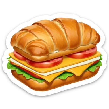 croissant sandwich sticker