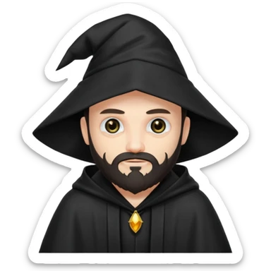 evil sorcerer with a beard sticker