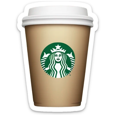 Starbucks cup sticker