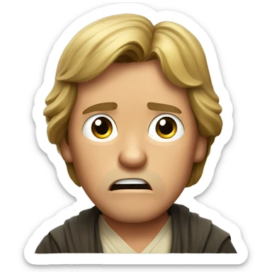 Scared Luke skywalker sticker