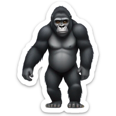 Gorilla with spikes sticker