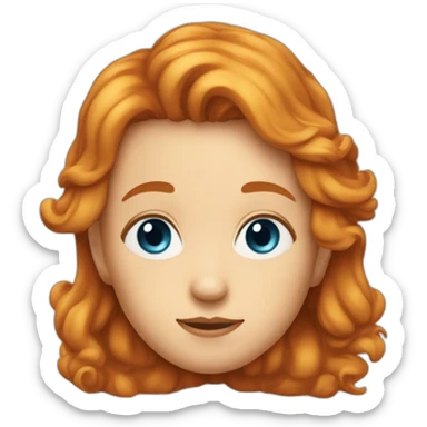 Petit garçon roux tâche de rousseur yeux bleus sticker