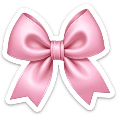 Coquette bow color baby pink sticker