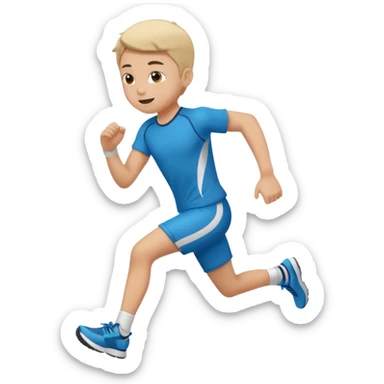 High resolution of ful body kid running  sticker