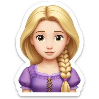Rapunzel, 15 tuổi, áo thun, da trắng sticker