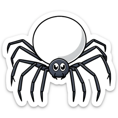 completely white spider, pure white spider with eight legs sticker