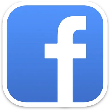 White Facebook app sticker