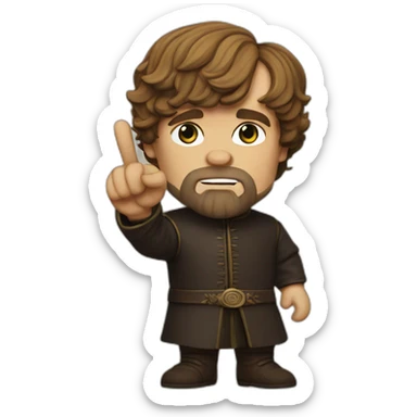 Tyrion lannister giving the finger sign sticker