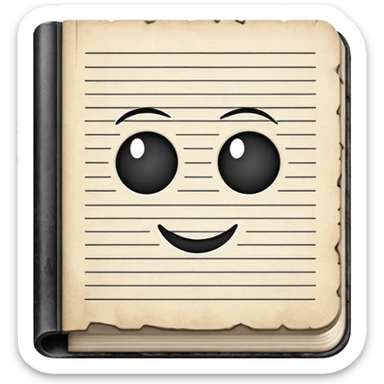 MONOCHROME WRITTEN PAPER BOOK sticker