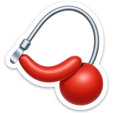 Una sola aguja y un pedazo de hilo dentro de la aguja sticker