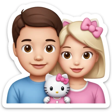 hello kitty with dear daniel sticker