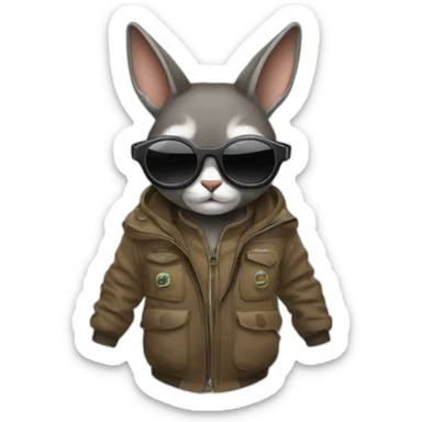 Mapache con gafas subido en un koenigsegg  sticker