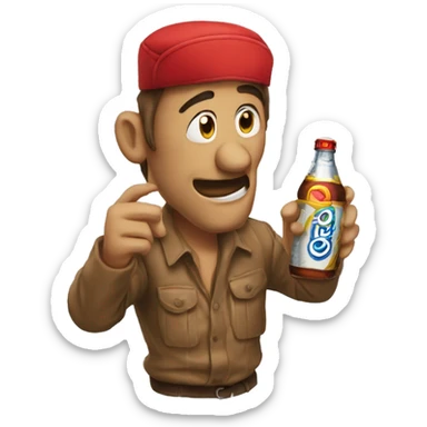 Murène qui boit un coca sticker