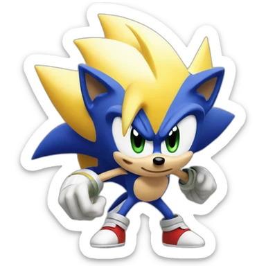 Super sonic the hedgehog sticker