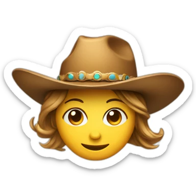 cowboy hat dancing girl sticker
