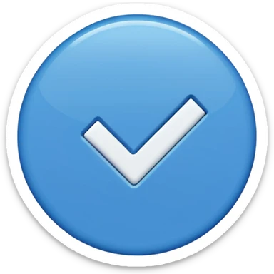 blue checkmark, basic, no outline, no text sticker