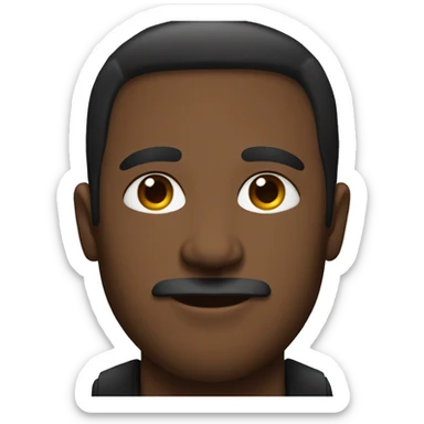 charismatic solo portrait of male, simplified emoji sticker