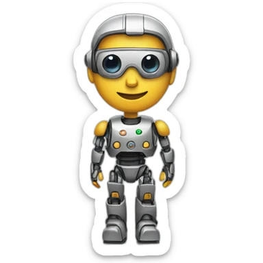 Robotic software engineer sticker