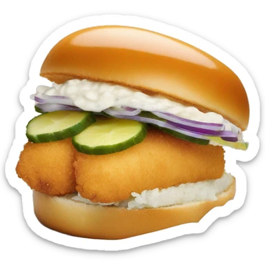 Church's Fish Sandwich takes a wild-caught, panko-crusted, fried Pacific pollock fish filet and serves it on a toasted, honey-buttered brioche bun with tartar sauce and pickles. sticker