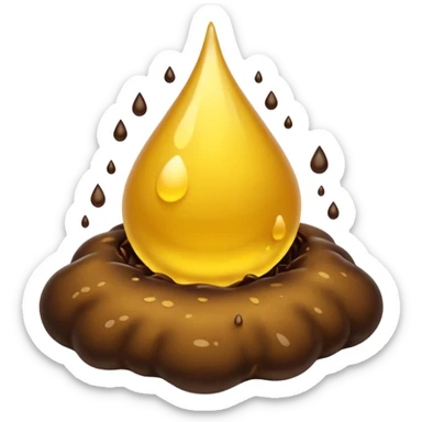plain yellow drop and plain Pile of Poo  sticker
