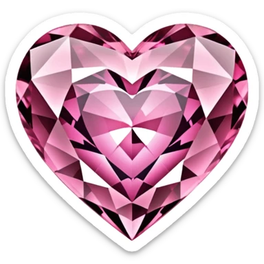Pink heart diamond
 sticker