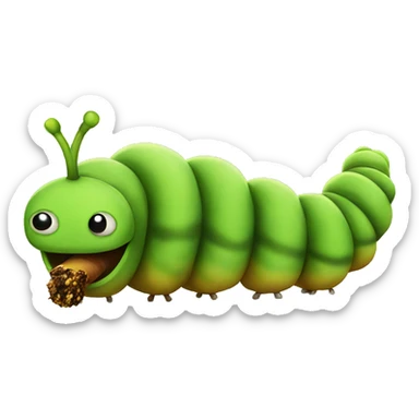 Caterpillar smoking sticker