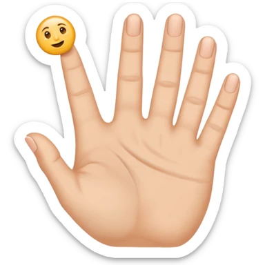 Fais-moi demain coller les unes à côté des autres. La première main gauche le pouce, l’index, majeur sont levé alors que l’annulaire et auriculaire sont repliés. Reproduit la même chose pour la main droite. sticker