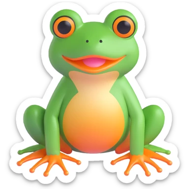 a frog sticker