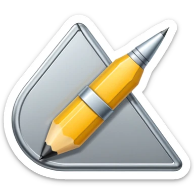 Un compás de dibujo lineal sticker