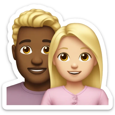 blonde dad and blonde baby girl sticker