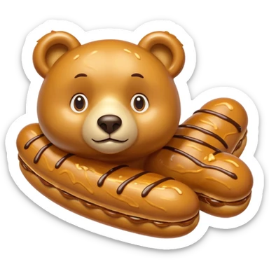Butterscotch éclair like a bear sticker