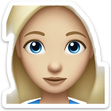 Mom blonde hair blue eyes daughter dark hair blue eyes sticker