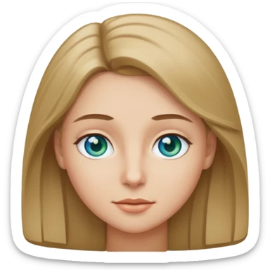 dark blond whit blue/green eys sticker