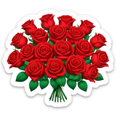 a thousand and one bouquets of scarlet roses sticker