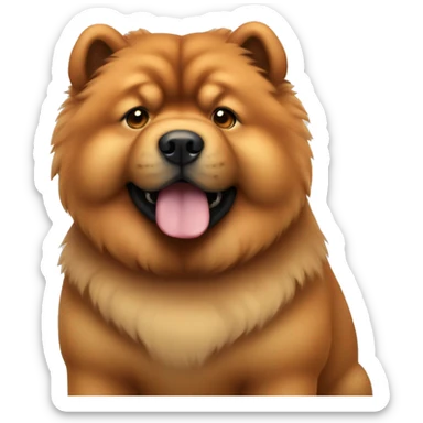 Red bow chow chow sticker