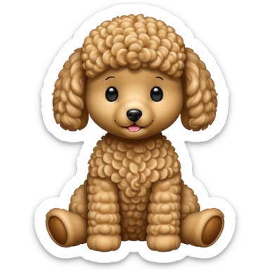 Teddy bear like poodle sticker