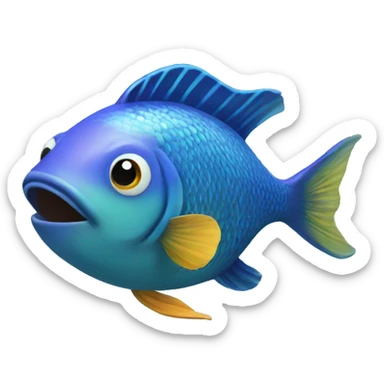 Fish swimming in aquatic life  sticker