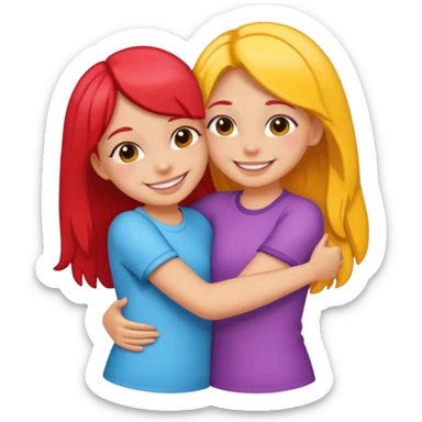 Make an best Friends Sticker in Cartoon Style sticker