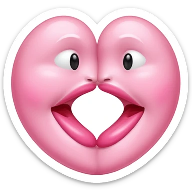 A kiss of delicate pink colour like this emoji "💋" sticker